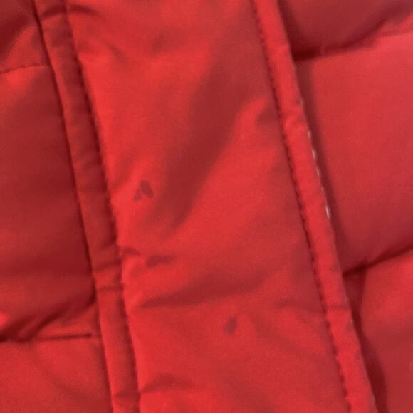 L.L. Bean Women’s Red and Ivory Goose Down Puffer Jacket Size Small - Picture 8 of 8